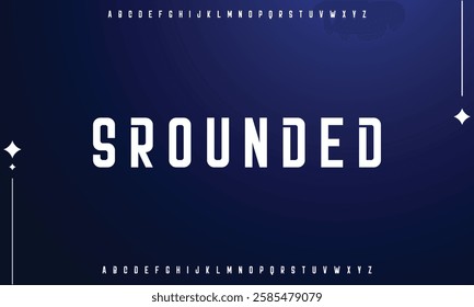 Modern minimal abstract alphabet fonts. Typography technology, electronic, movie, digital, music, future, logo creative font.