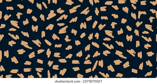 Modern minimal abstract brush shapes pattern. Collage contemporary print. Fashionable template for design
