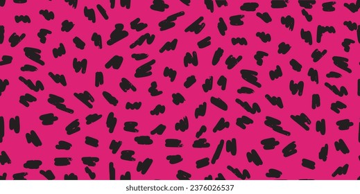 Modern minimal abstract brush shapes pattern. Collage contemporary print. Fashionable template for design
