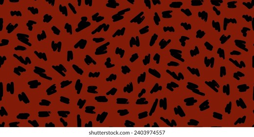 Modern minimal abstract brush shapes pattern. Collage contemporary print. Fashionable template for design