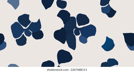 Modern minimal abstract floral shapes pattern. Collage contemporary print. Fashionable template for design.