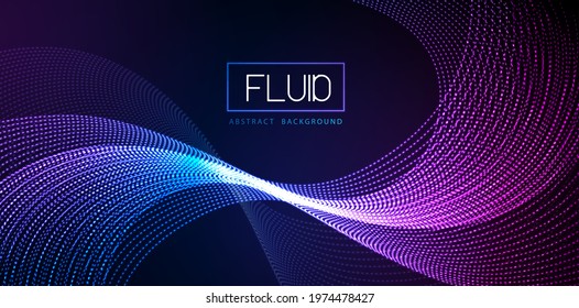 Modern minimal abstract fluid background. Neon disco party background