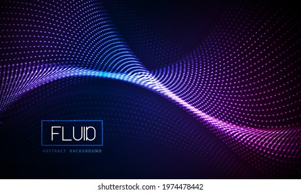 Modern minimal abstract fluid background. Neon disco party background