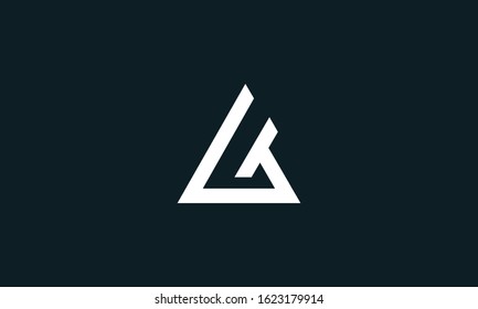 Modern minimal abstract Letter GT logo. This logo icon incorporate with triangle shape in the creative way.