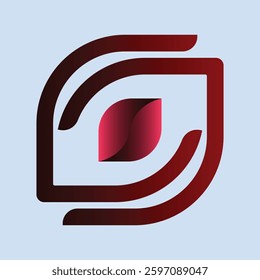 A modern and minimal abstract logo design featuring sleek geometric shapes and a professional aesthetic