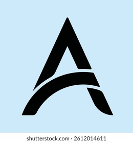 A modern and minimal abstract logo design featuring sleek geometric shapes and a professional aesthetic