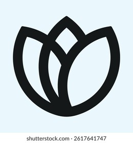 A modern and minimal abstract logo design featuring sleek geometric shapes and a professional aesthetic