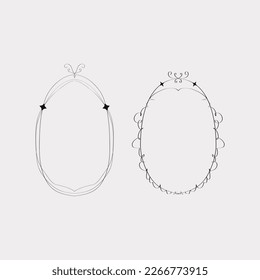 modern minimal aesthetic linear frame