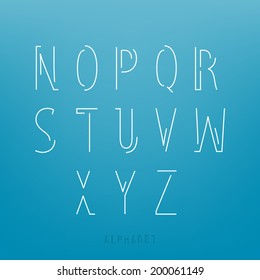 Modern minimal alphabet letters, icon, font and symbol design.
