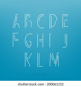 Modern minimal alphabet letters, icon, font and symbol design.