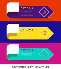 Modern minimal arrow elements for business infographics. colorful infographic. Vector illustration.