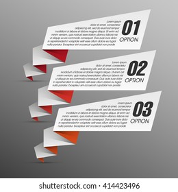 Modern minimal arrow elements for business infographics. Material style. Vector illustration. Can be used for workflow layout, brochure, diagram, chart, number and step up options, web design