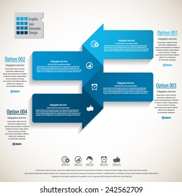 Modern minimal arrow infographic elements. Vector EPS10.