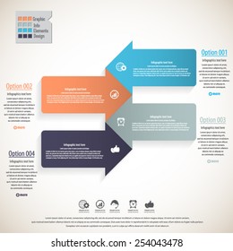 Modern minimal arrow infographic elements. Vector EPS10.