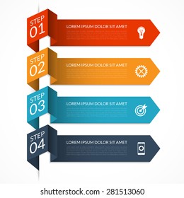 Modern minimal arrow infographic template. Vector illustration