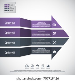Modern minimal arrow infographics elements. Vector EPS10. Can be used for workflow layout, diagram, number and step up options, web design.