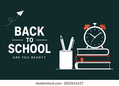 Modern and minimal Back To School educational poster featuring bold white typography on a dark teal background with a clean contemporary layout. The design communicates a “Are You Ready?” message, making it suitable for school reopening campaigns, classroom announcements, education promotions, academic events, student welcome materials, social media graphics, and educational marketing. The simple high-contrast composition provides a professional and eye-catching visual for modern education-themed projects.

#BackToSchool #Education #SchoolPoster #EducationalDesign #Classroom #Students #Teacher #Learning #SchoolYear #MinimalDesign #Typography #EducationPoster