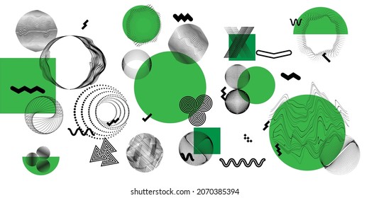 Modern minimal background . Vector design composition with various geometric shapes . Abstract contemporary art . New modernism .