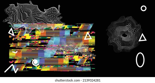 Modern minimal background . Vector design composition with various geometric shapes . Abstract contemporary art . New modernism .