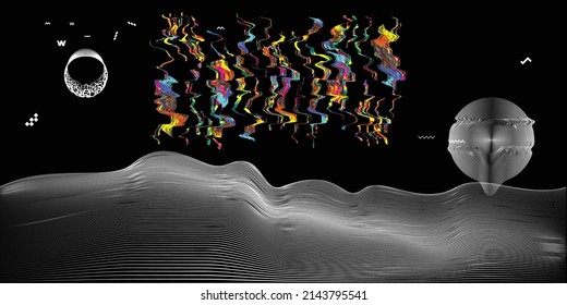 Modern minimal background . Vector design composition with various geometric shapes . Abstract contemporary art . New modernism .