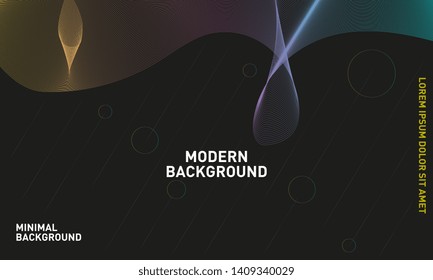 Modern Minimal Background. Vibrant Wave colorful background. 