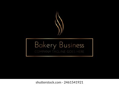 Modernes Minimal Bakery Logo mit Brotlaib Illustration