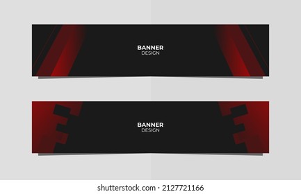 Modern minimal black background design. Abstract red gradient banner vector illustration sport and automotive concept. Banner geometric background template.