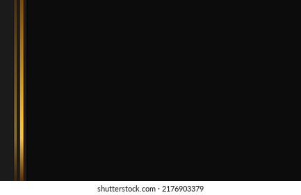 Modern minimal black background design. golden line banner vector illustration sport and automotive concept. Banner geometric background template.
