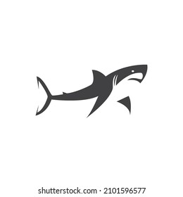 modern minimal black fish shark logo symbol icon vector graphic design illustration idea creative