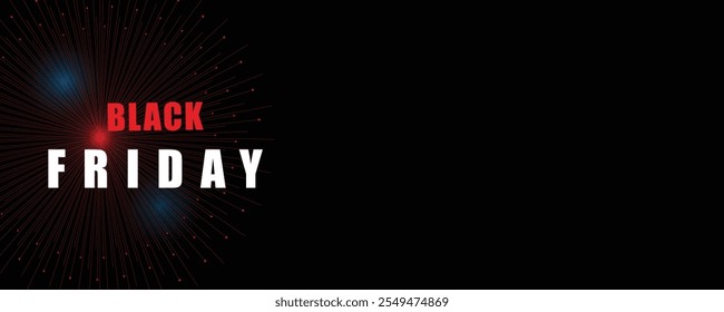  Modern minimal Black Friday background. Typography banner for Black Friday.