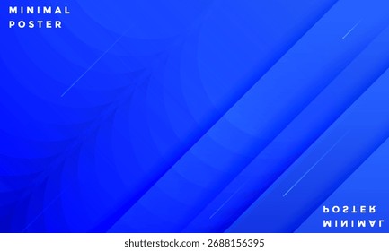Modern minimal blue background with abstract layered curves and dynamic diagonal lines. Elegant vector design for a poster, cover, or presentation template