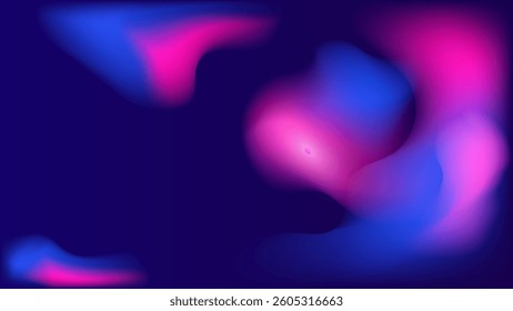 Modern minimal blue pink fluid gradient on blue dark gradient background. Social ads banner or Landing page.