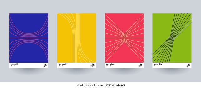 Modern minimal brochure templates. Linear patterns composition.