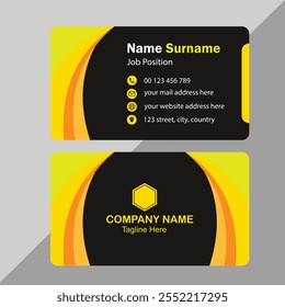 modern minimal business card design. simple corporate business card design. minimal visiting card template.