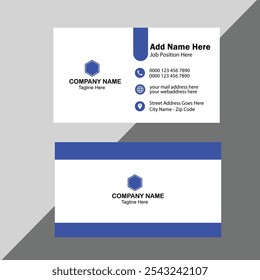 Modern Minimal Business Cards Print Templates, Visiting Cards Template, Print-Ready File.