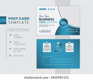 Modern and Minimal business Postcard Template.