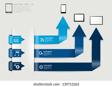 Modern minimal business step style options banner infographics, Vector illustration template design