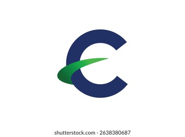 Modern and Minimal C letter logo design, Vector illustration