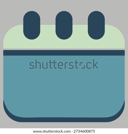 Modern Minimal Calendar Icon,Clean Flat Style Calendar Icon,Simple Calendar UI Icon,Pastel Calendar Icon in Flat Design