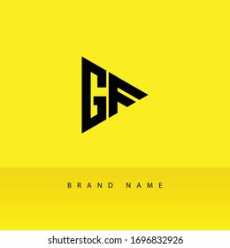 Modern Minimal and Clean GF Initial Based Solid Iconic Logo Design