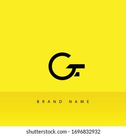 Modern Minimal and Clean GF Initial Based Solid Iconic Logo Design