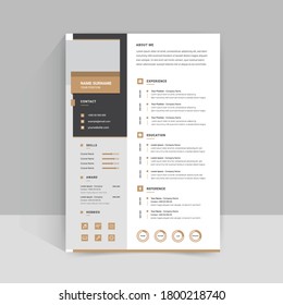 Modern Minimal Clean Professional CV Resume Template Design