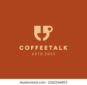Modern and Minimal Coffee Talk for your business or company logo design