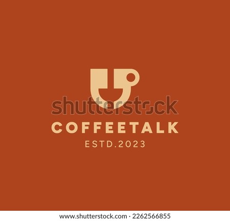 Modern and Minimal Coffee Talk for your business or company logo design