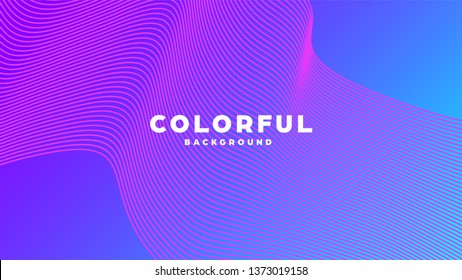 Modern minimal colorful abstract background, lines and geometric shapes design with gradient color. Vector illustration