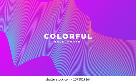Modern minimal colorful abstract background, lines and geometric shapes design with gradient color. Vector illustration