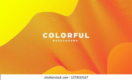 Modern minimal colorful abstract background, lines and geometric shapes design with gradient color. Vector illustration