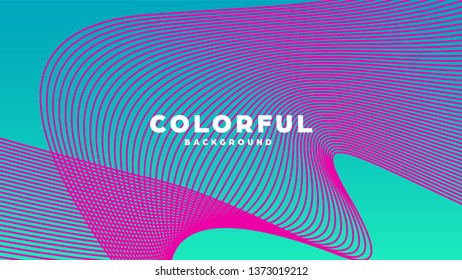 Modern minimal colorful abstract background, lines and geometric shapes design with gradient color. Vector illustration
