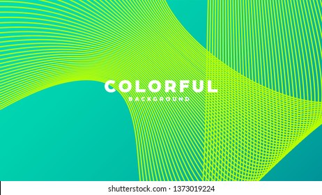 Modern minimal colorful abstract background, lines and geometric shapes design with gradient color. Vector illustration