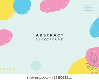 Modern minimal colorful background brush stroke design